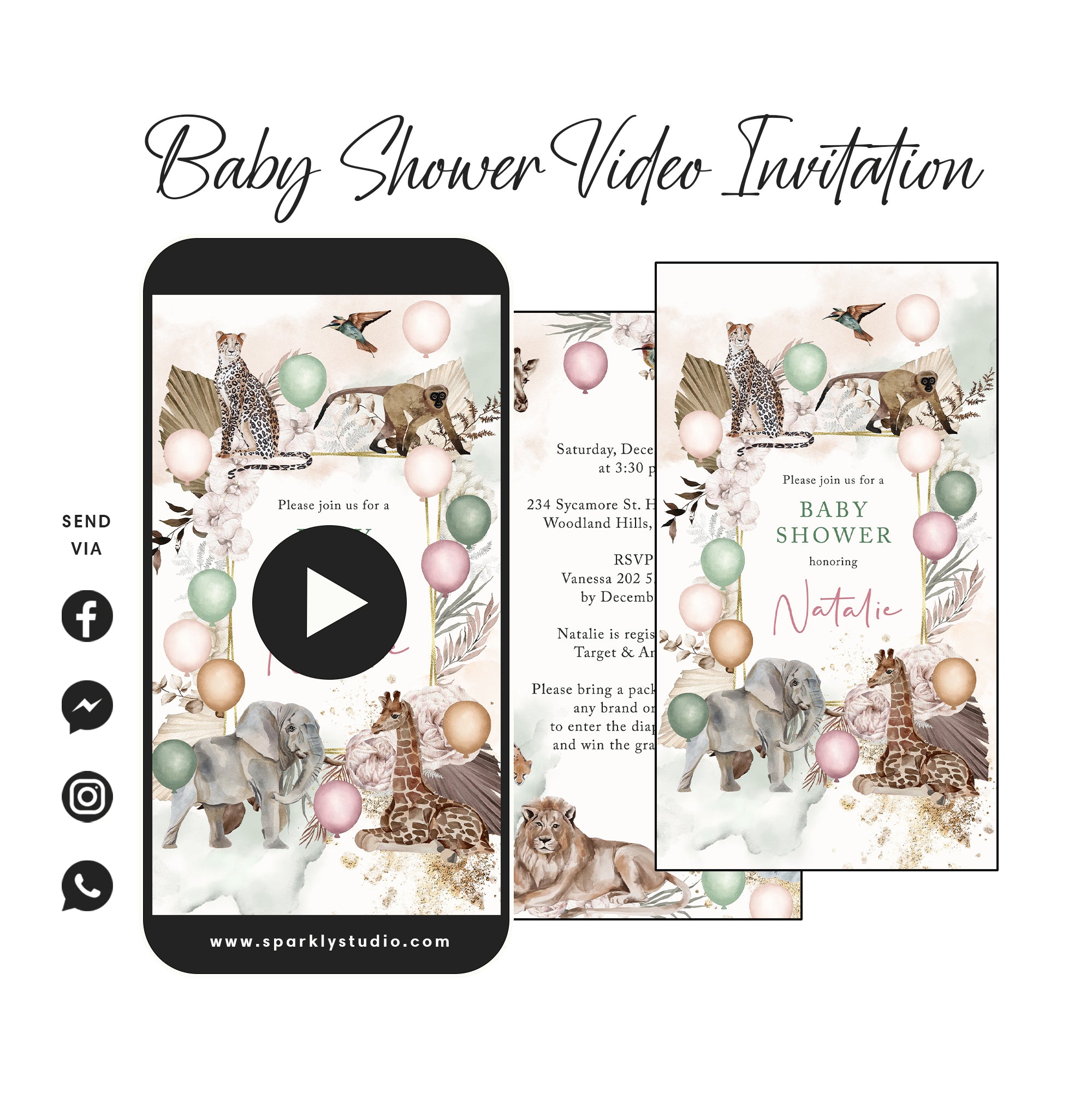 IMPRESS DESIGN STUDIO-Safari Baby Shower Invitations