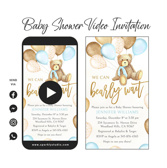 Teddy Bear baby shower invitation
