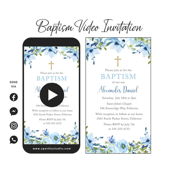 boy baptism invitation