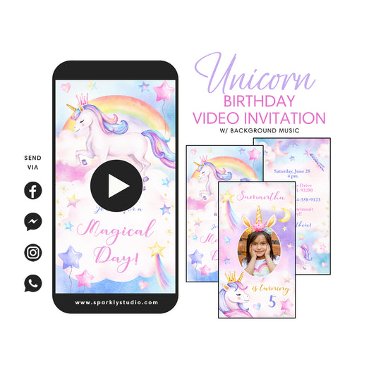 Unicorn Video Invitation