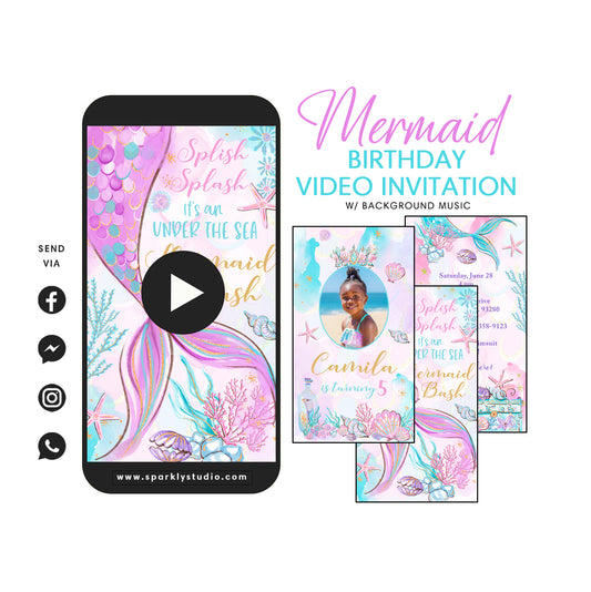 Mermaid Party Video Invitation