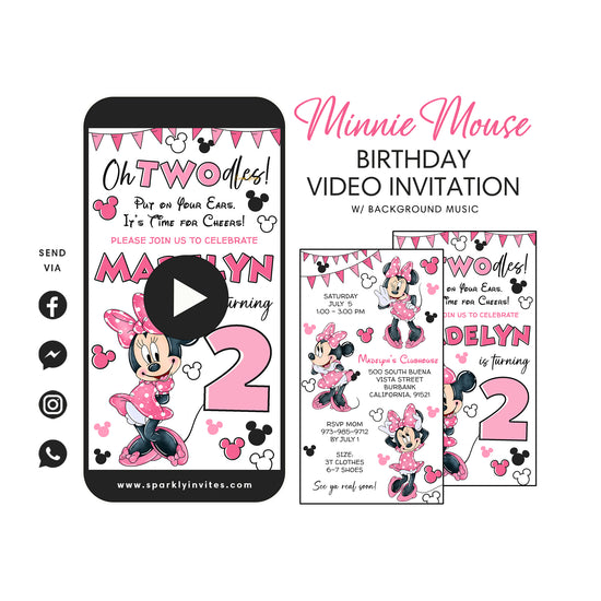Minnie Mouse Birthday Video Invitation