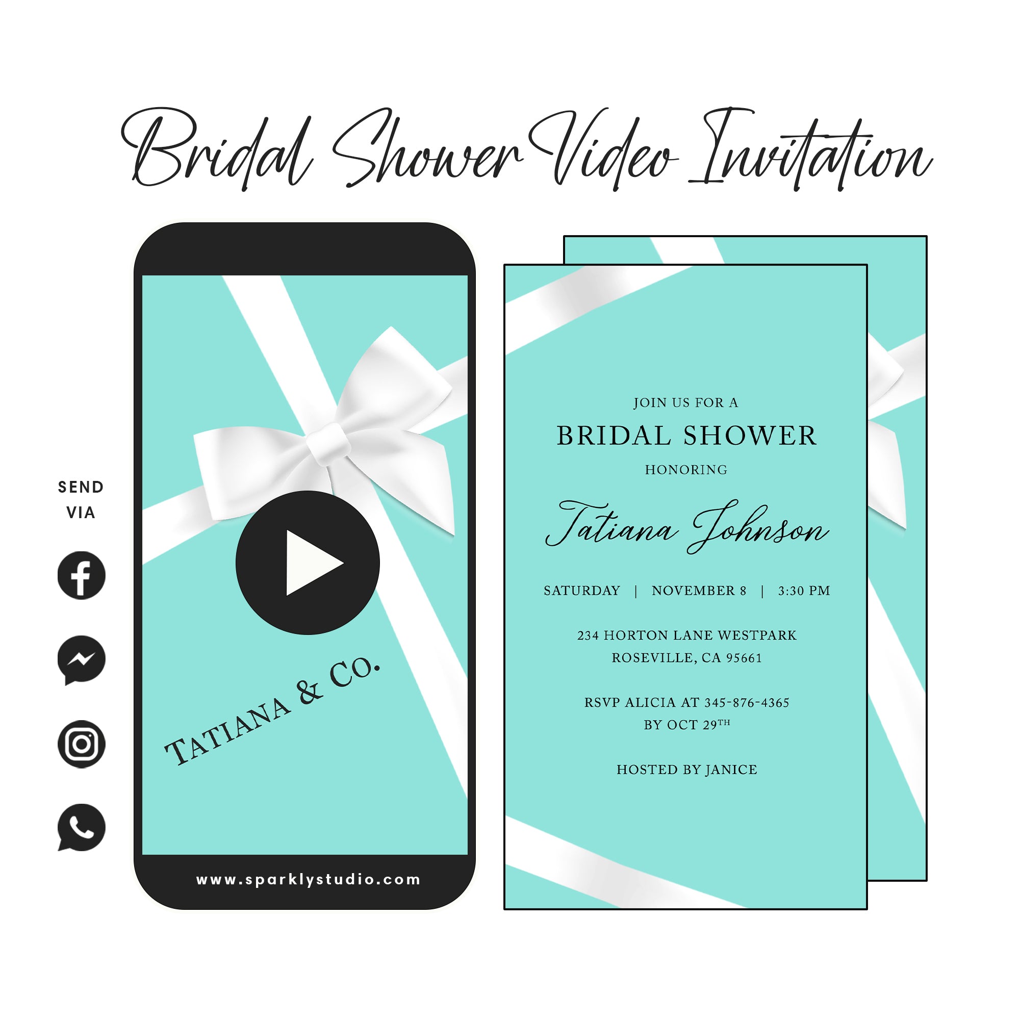 Tiffany & Co Bridal Shower Video Invitation 