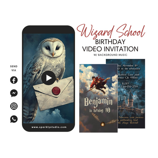 Wizard School Birthday Video Invitation