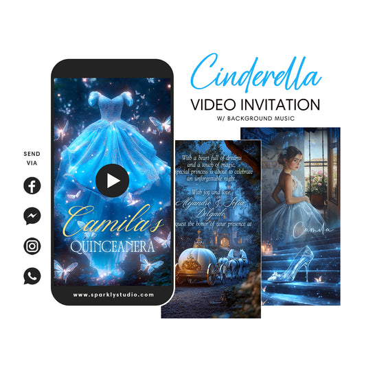 Invitation vidéo de fête d'anniversaire de poupée rose Malibu 