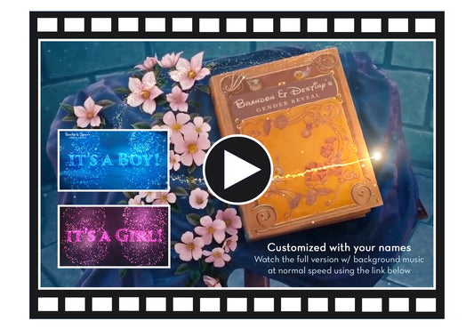 MAGICAL BABY STORYBOOK Gender Reveal Video (GIRL)