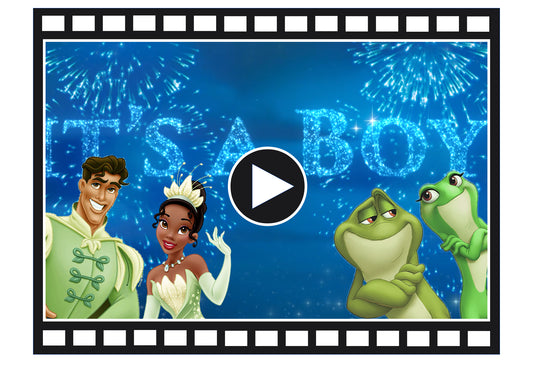 Tiana Princess and the Frog Gender Reveal Video (BOY)