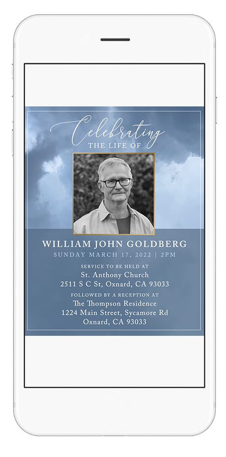 Memorial Funeral Video Invitation