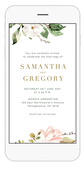 minimalist wedding video invitation