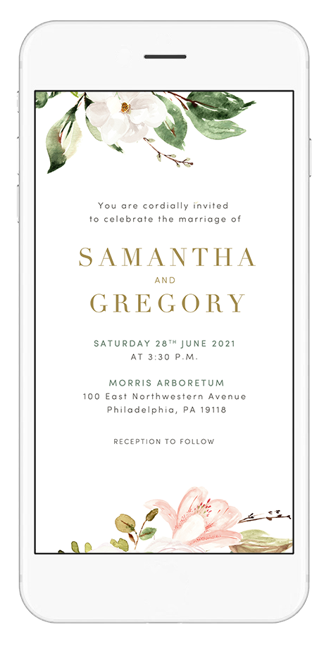 minimalist wedding video invitation